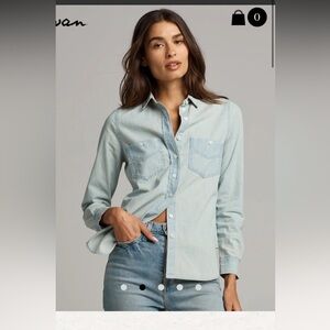 Rowan Cheyenne Chambray Shirt Size M